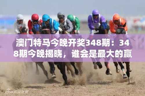 澳门特马今晚开奖348期:348期今晚揭晓,谁会是最大的赢家