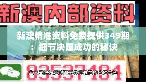新澳精准资料免费提供349期:细节决定成功的秘诀