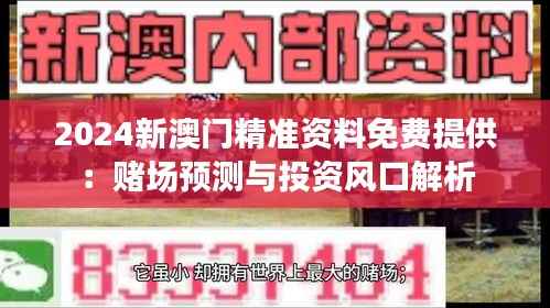 2024新澳门精准资料免费提供:赌场预测与投资风口解析