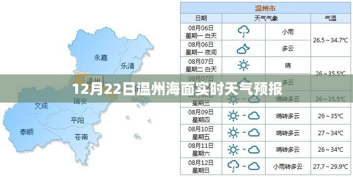 温州海面实时天气预报(12月22日)