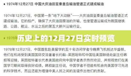历史上的大事件,12月27日实时回顾