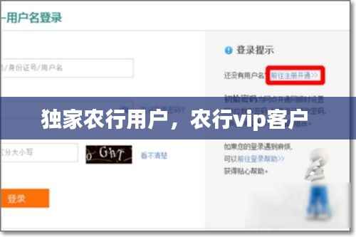 独家农行用户,农行vip客户